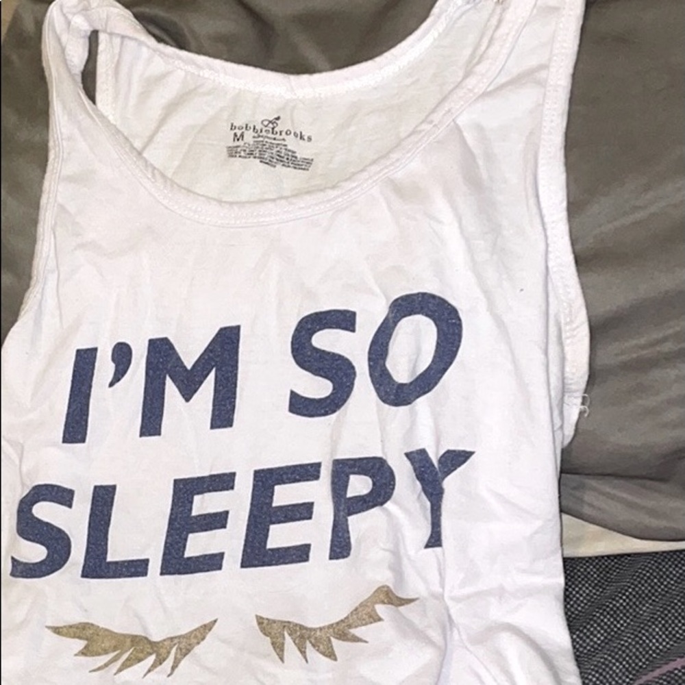 White I’m so sleepy t shirt